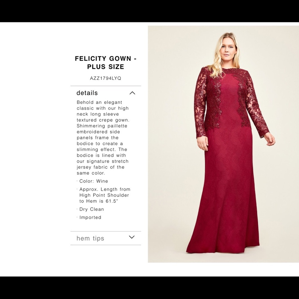 Tadashi Shoji “Felicity” Evening Gown
